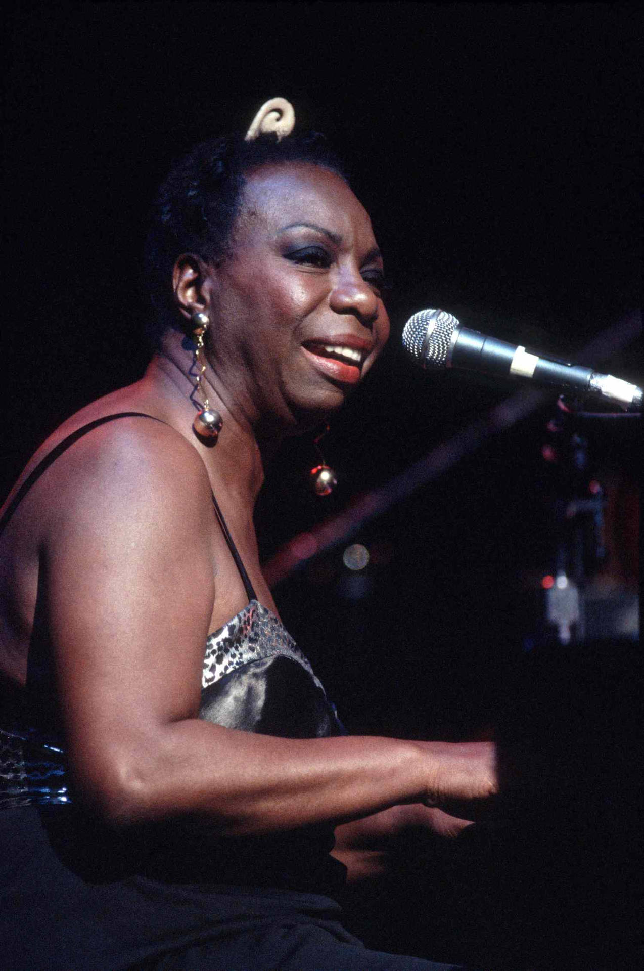 Download Nina Simone American Singer Playing Piano Wallpaper ...