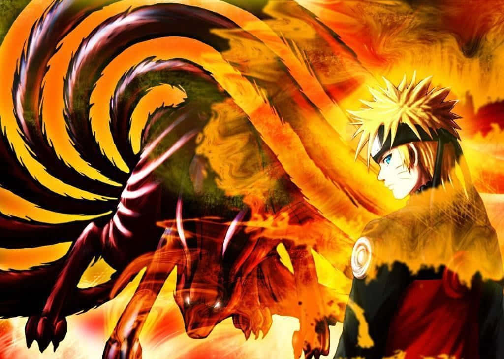Naruto,person, Ild, Hd Baggrundsbillede.