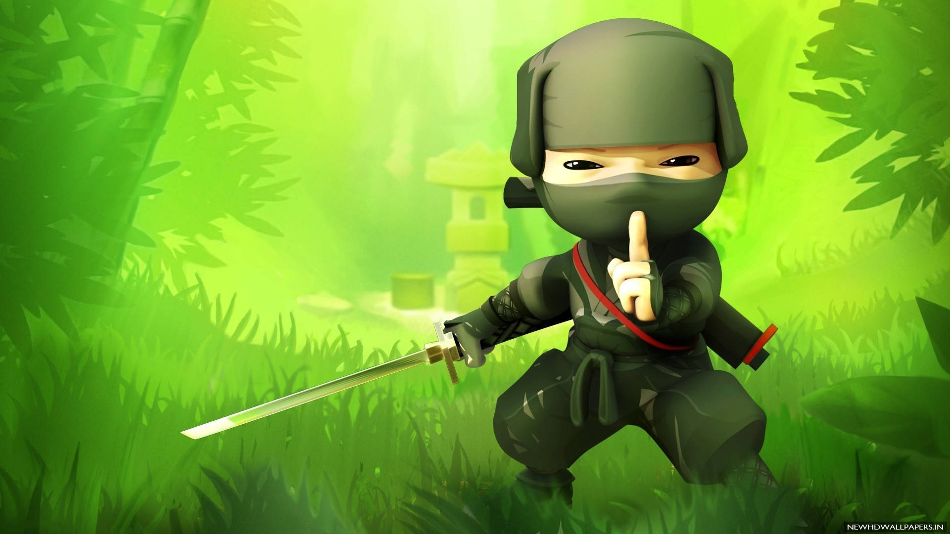 Ninja 4k Cartoon Wallpaper