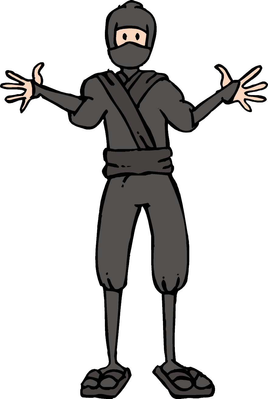 Ninja Cartoon Character Illustration PNG