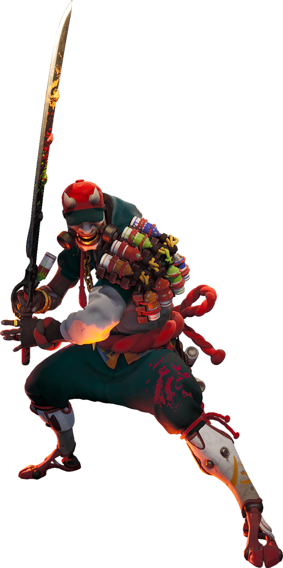 Ninja Character With Sword PNG