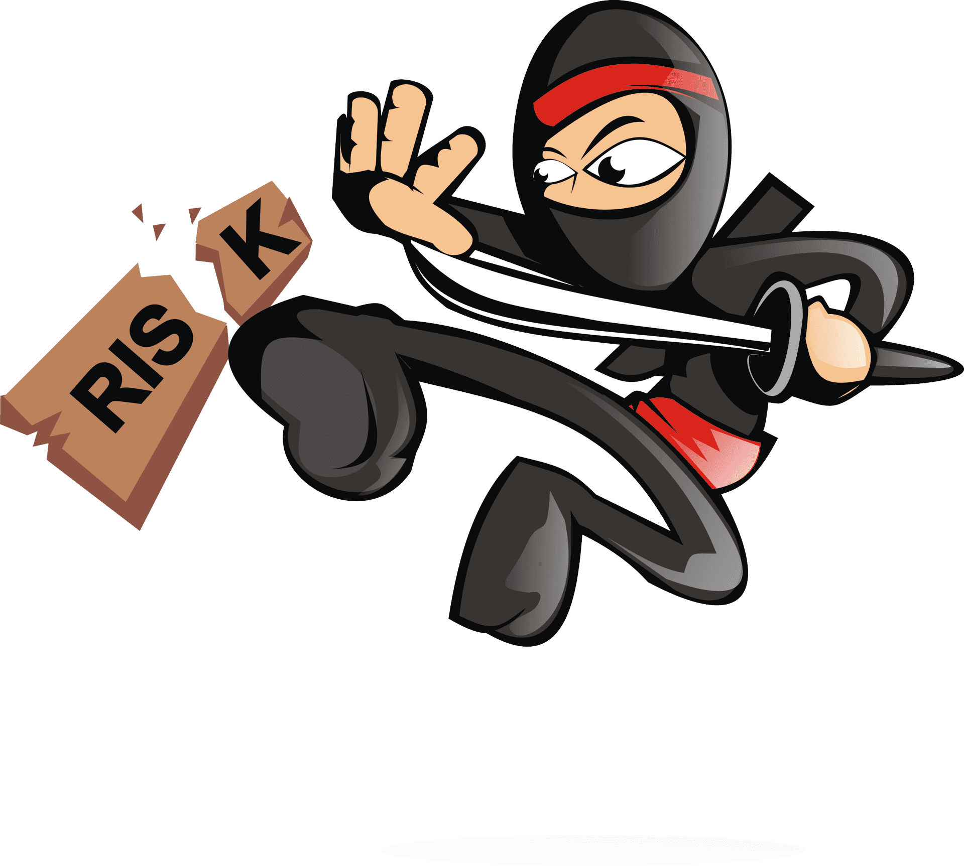 Ninja Cutting Risk Concept PNG