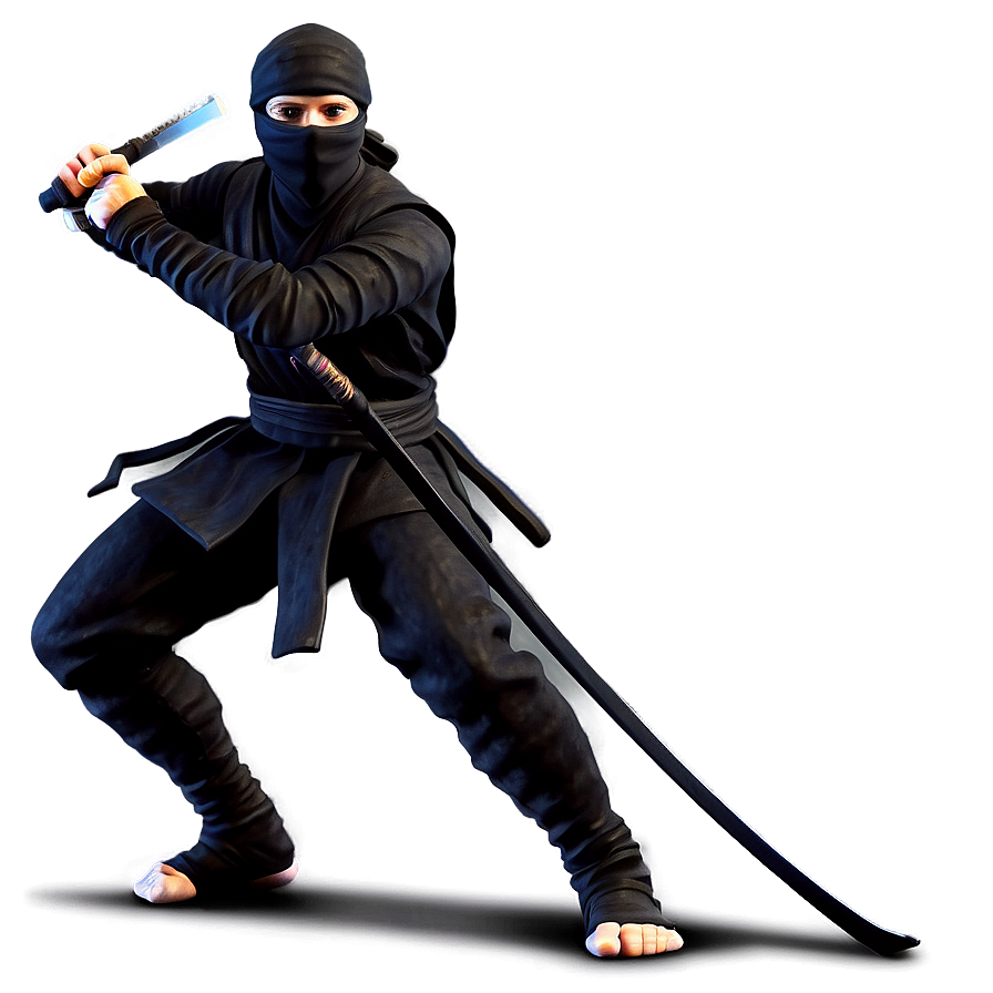 Ninja Figure Action Png 06242024 PNG