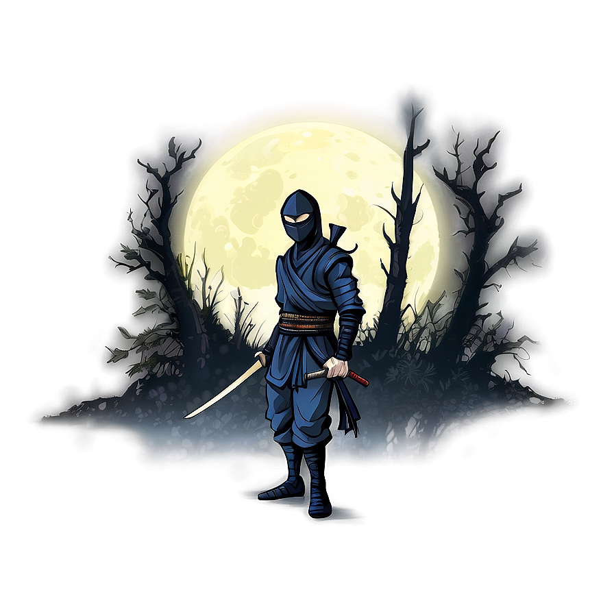Ninja In Moonlight Png Doi63 PNG