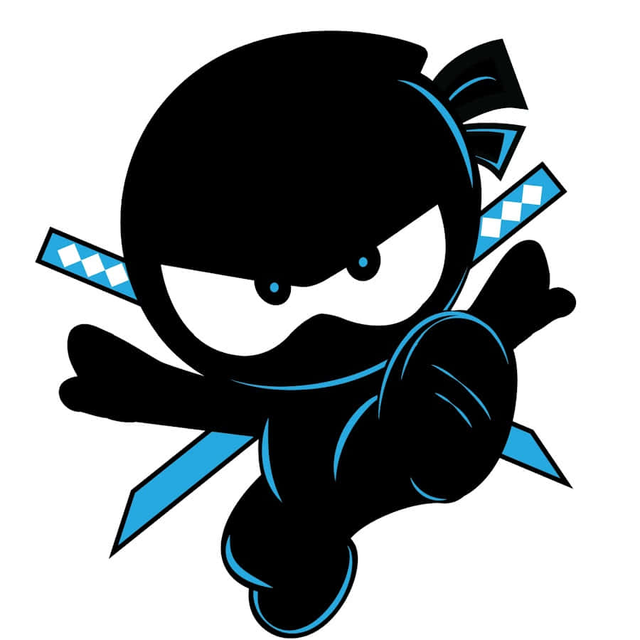 A ninja leaps over a chasm, sword drawn and ready for in-flight combat