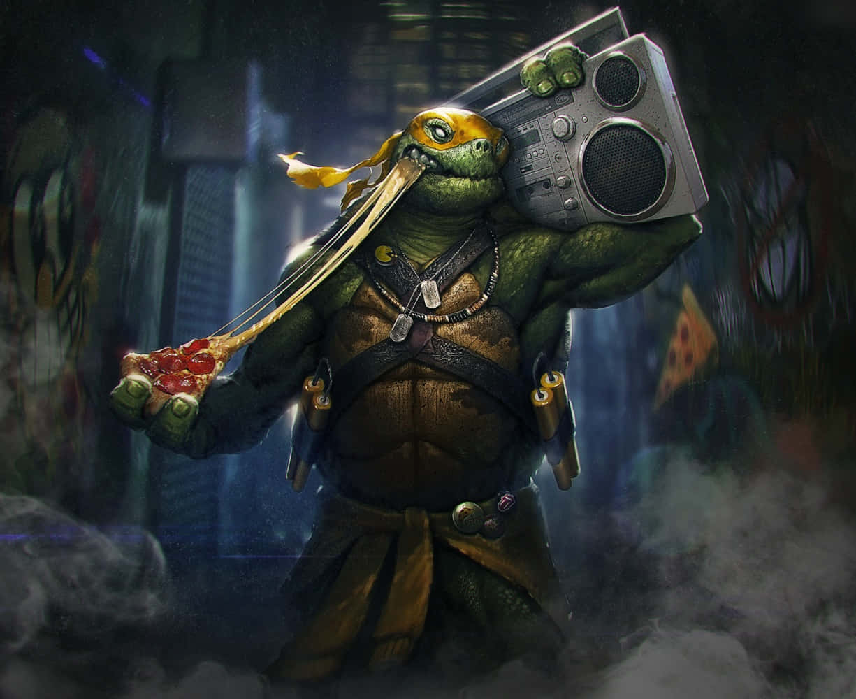 Deteenage Mutant Ninja Turtles - Klar Til At Tage Kampen Op Mod Den Onde Shredder.