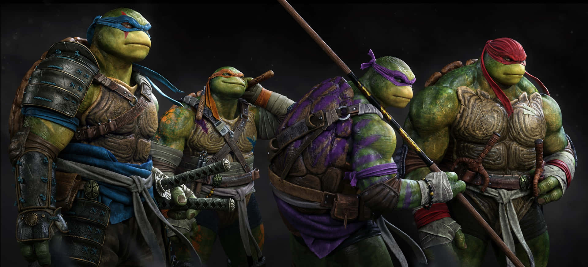 Heroes in a half shell: Leonardo, Raphael, Donatello and Michelangelo!"