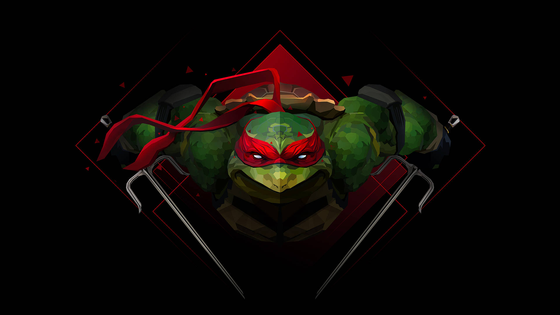 Ninja Turtle Raphael Ready for Battle Wallpaper