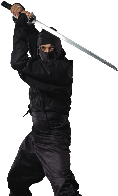 Ninja Warrior Posewith Sword PNG