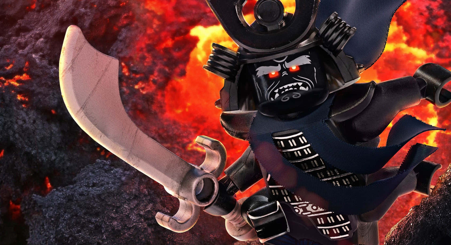 Captivating Ninjago landscape with iconic characters and powerful dragons