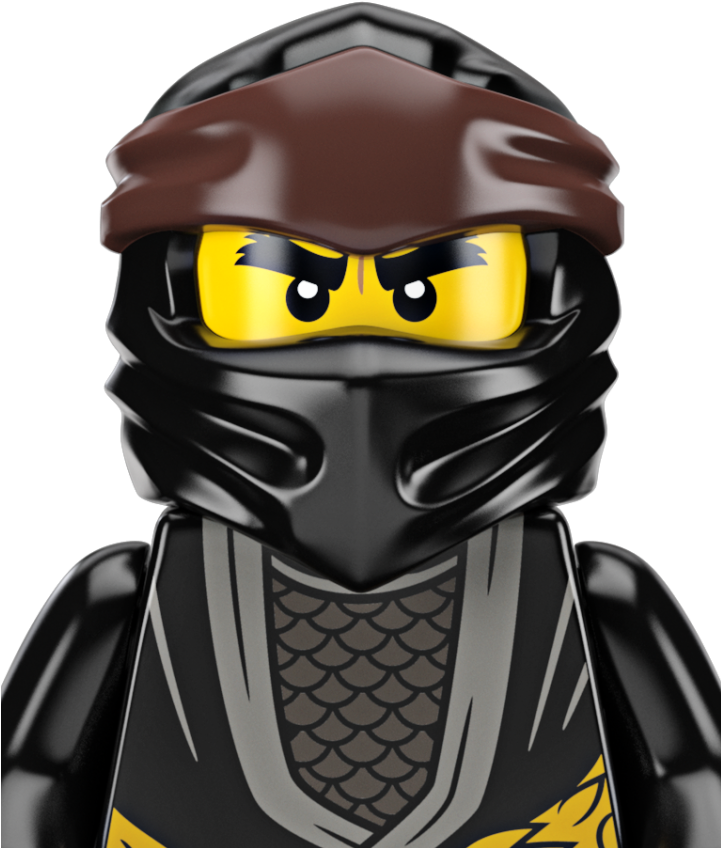 Ninjago Black Ninja Close Up PNG