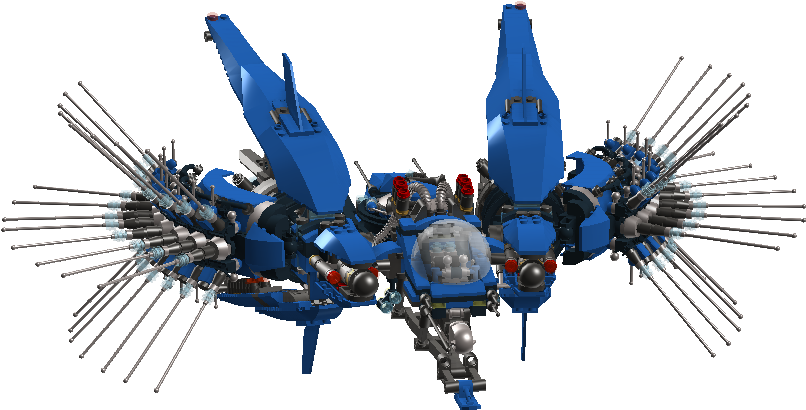 Ninjago Blue Dragon Mech Model PNG