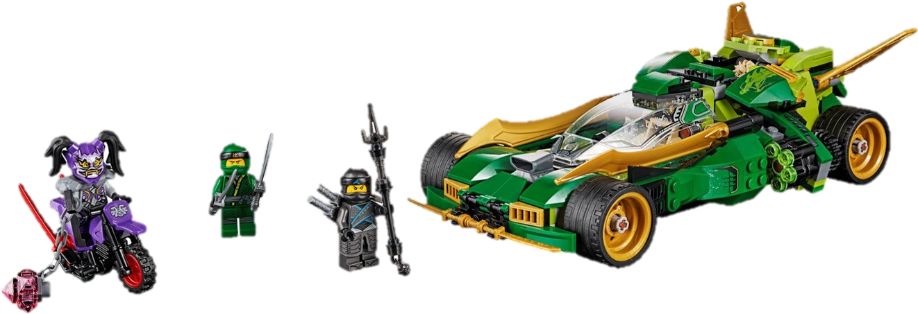 Ninjago Green Ninja Carand Figures PNG