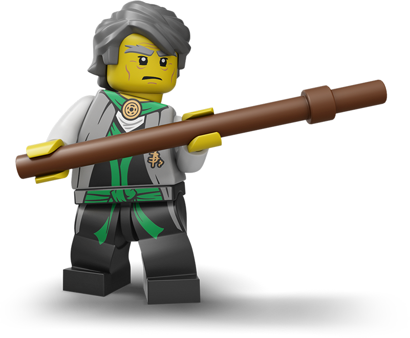 Ninjago Lego Minifigurewith Staff PNG