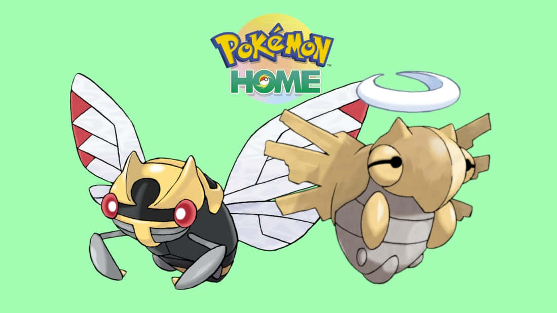 Ninjask And Shedinja Pokémon Home Logo Wallpaper