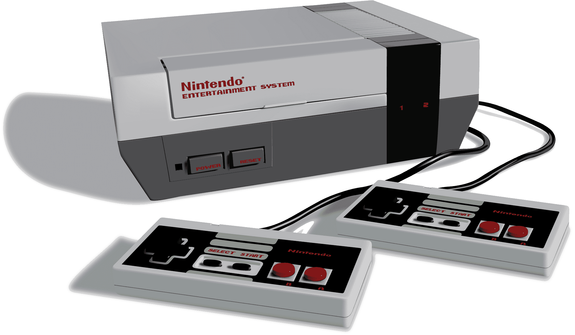 Nintendo Entertainment Systemand Controllers PNG