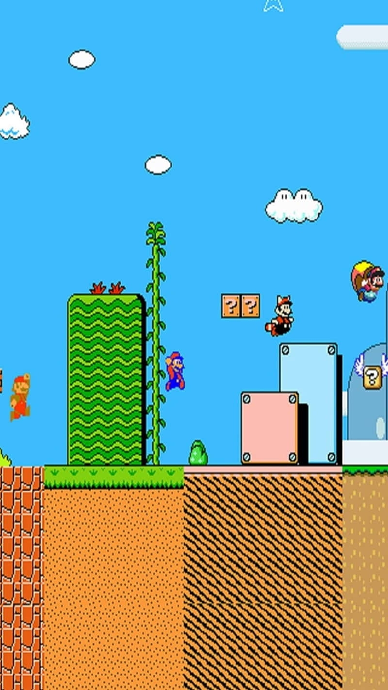 Unacaptura De Pantalla De Un Juego De Nintendo Con Un Personaje De Mario. Fondo de pantalla