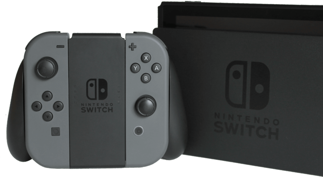 Nintendo Switch Consoleand Controllers PNG