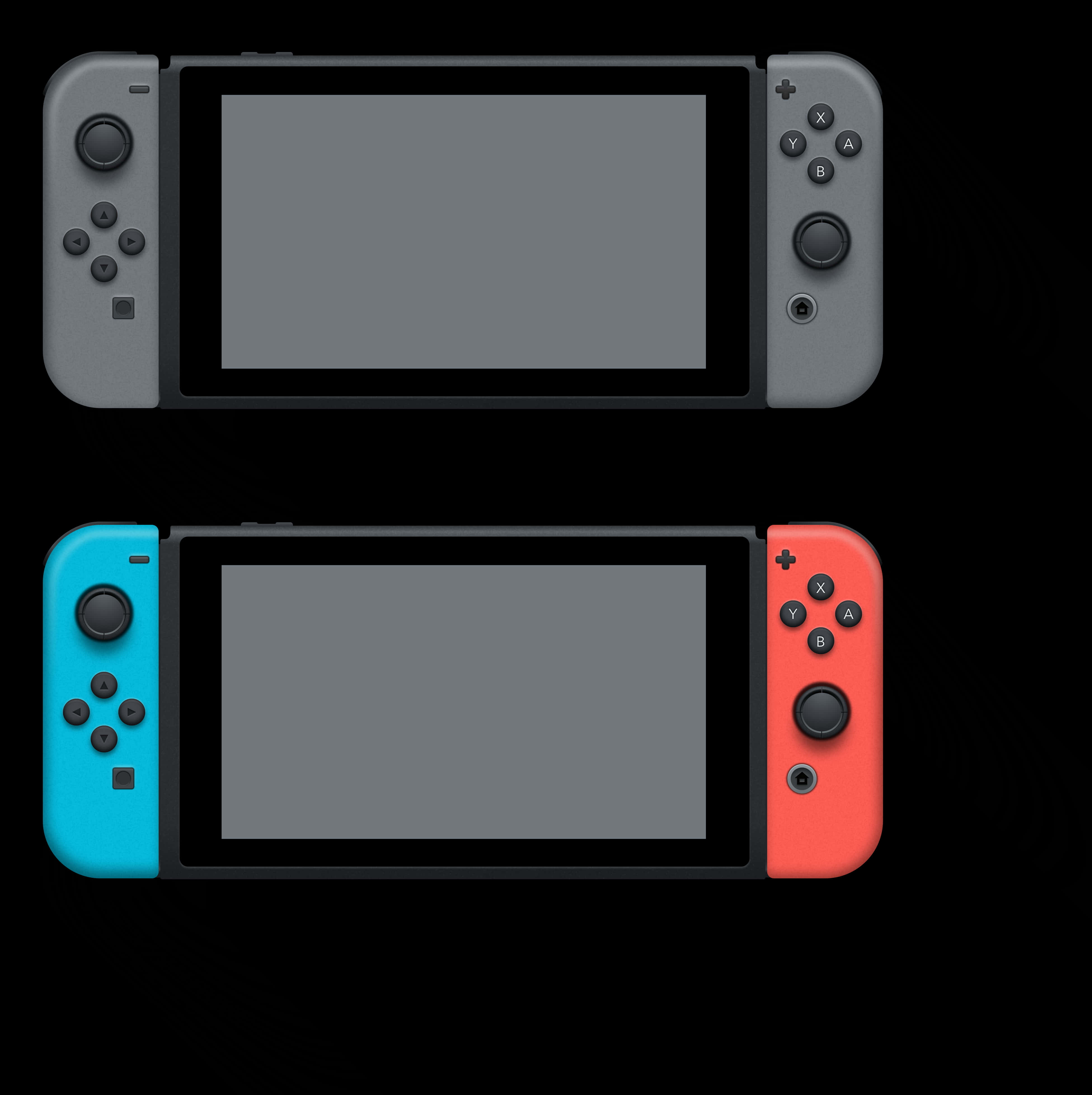 Nintendo Switch Consoles Comparison PNG