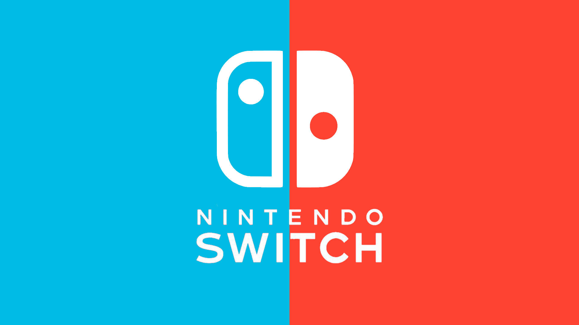 Nintendoswitch-logo Mit Blau-rotem Hintergrundbild. Wallpaper