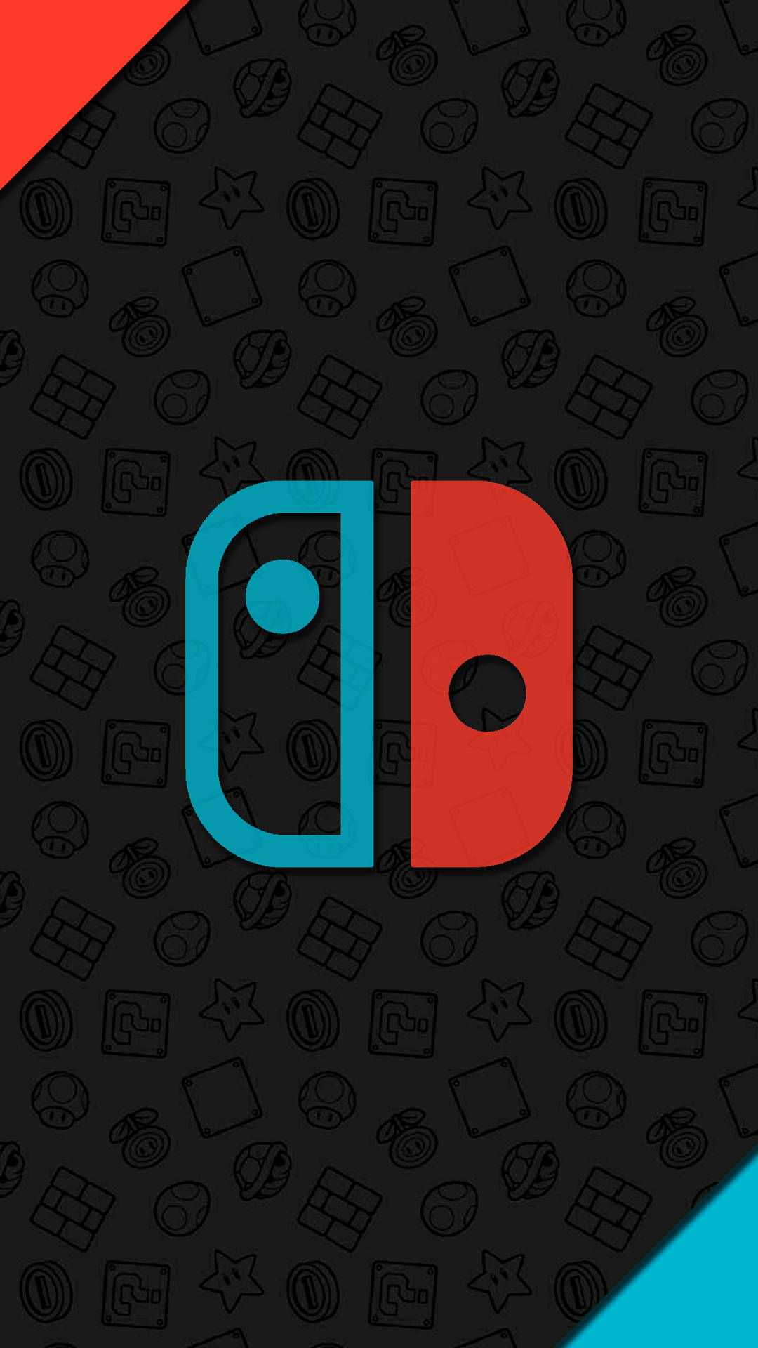 Logoda Nintendo Switch Vermelho E Azul Papel de Parede