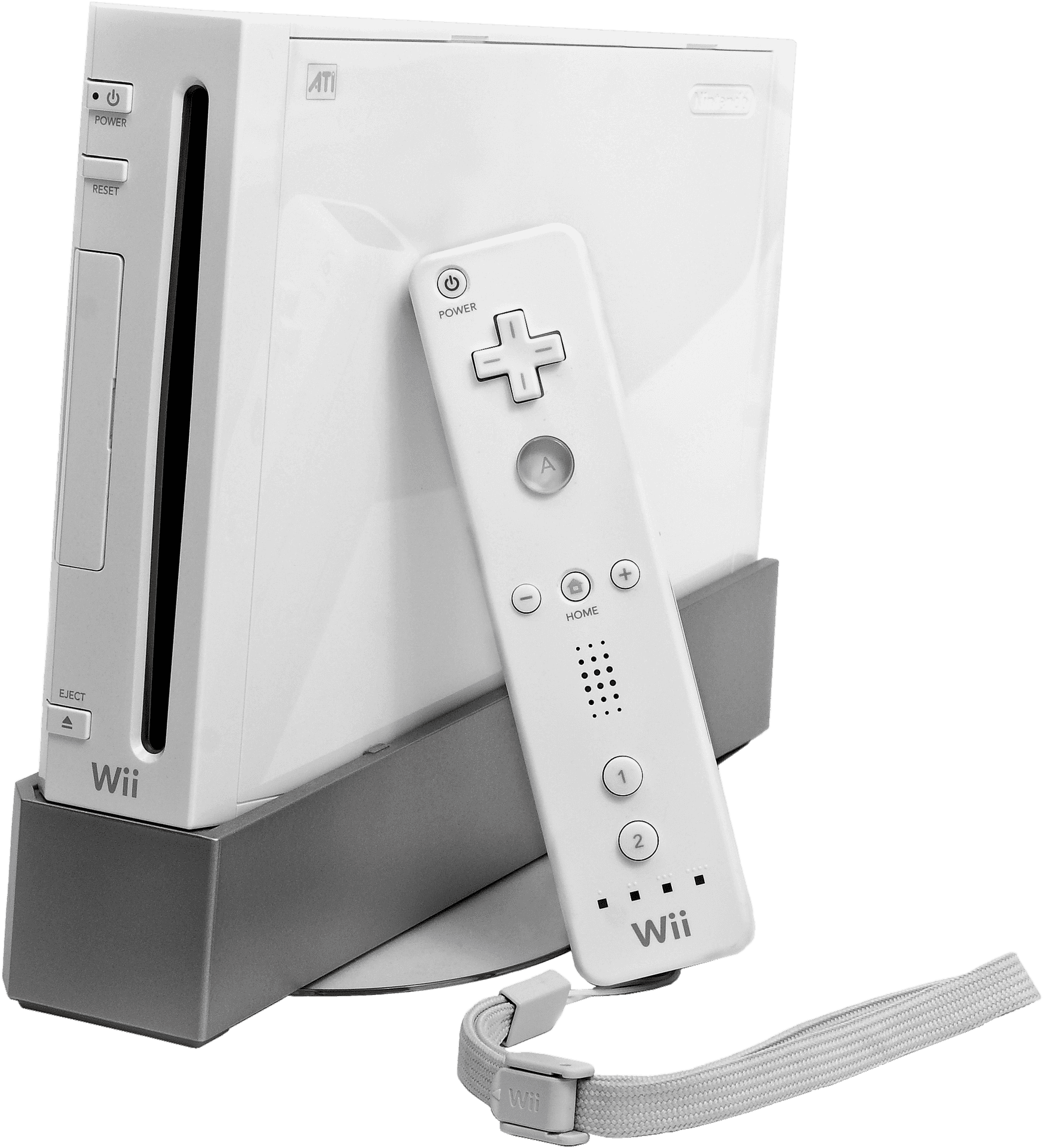 Nintendo Wii Consoleand Remote PNG