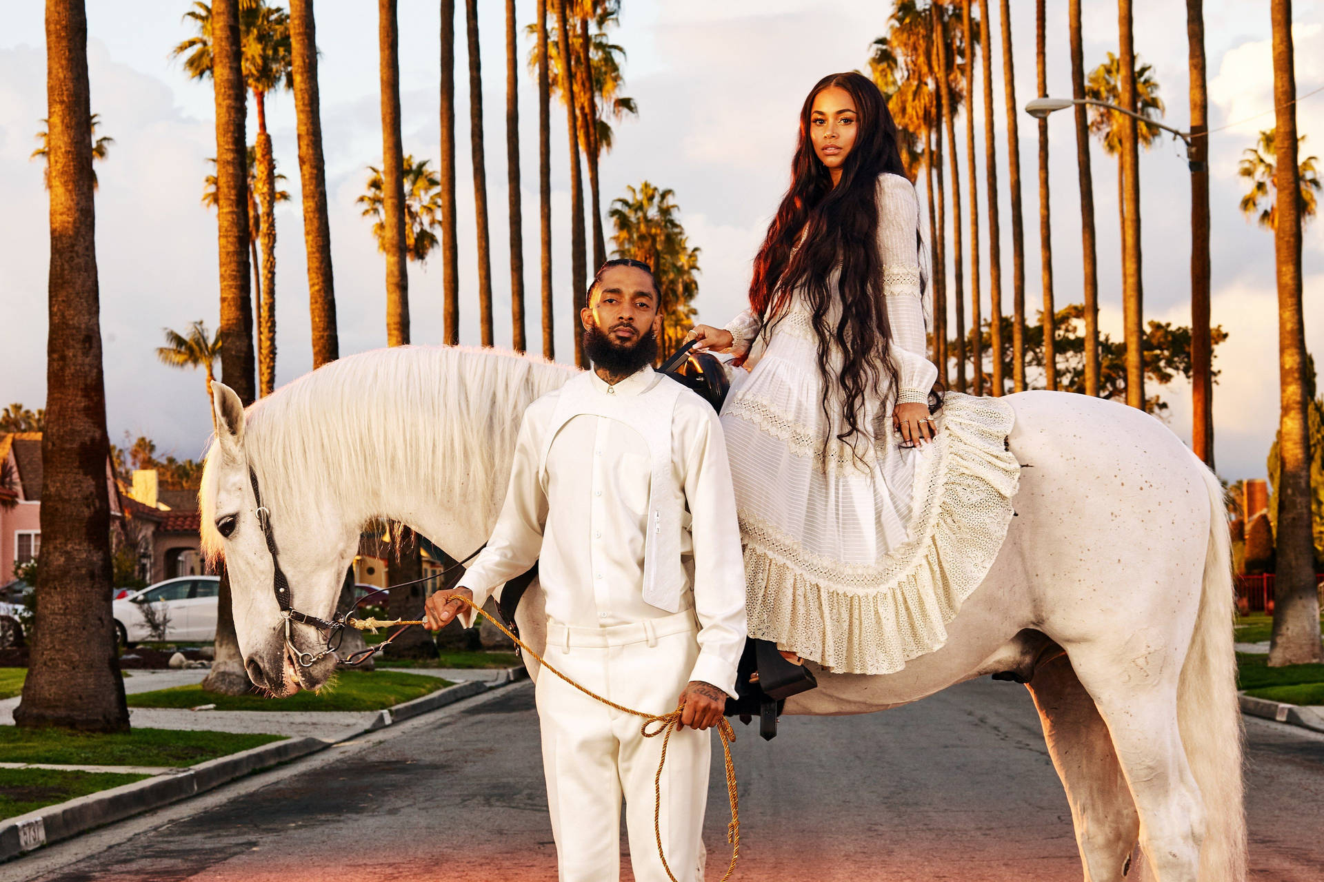 Nipsey Hussle With Partner