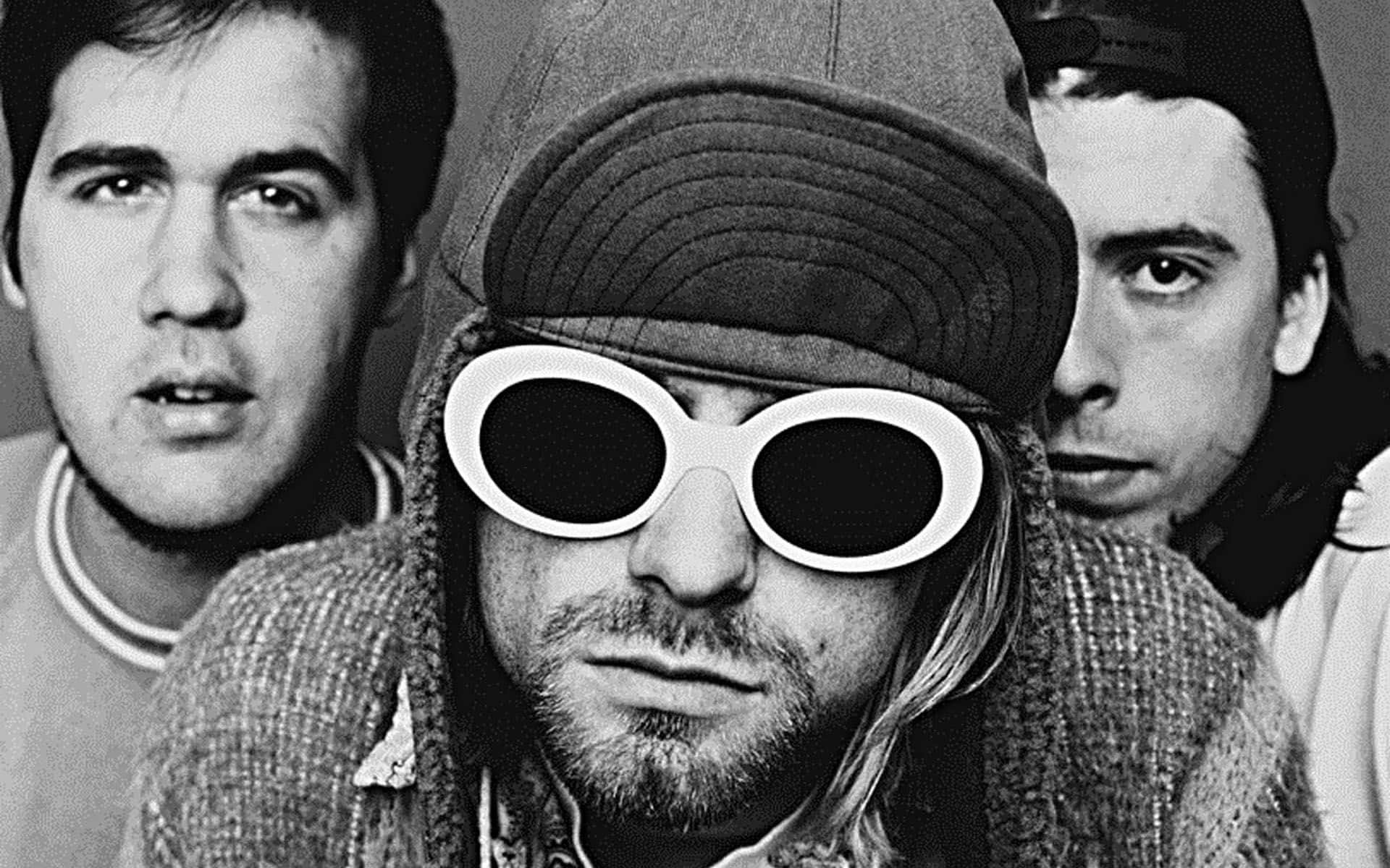 Iconic Nirvana Band Logo on a Grungy Background