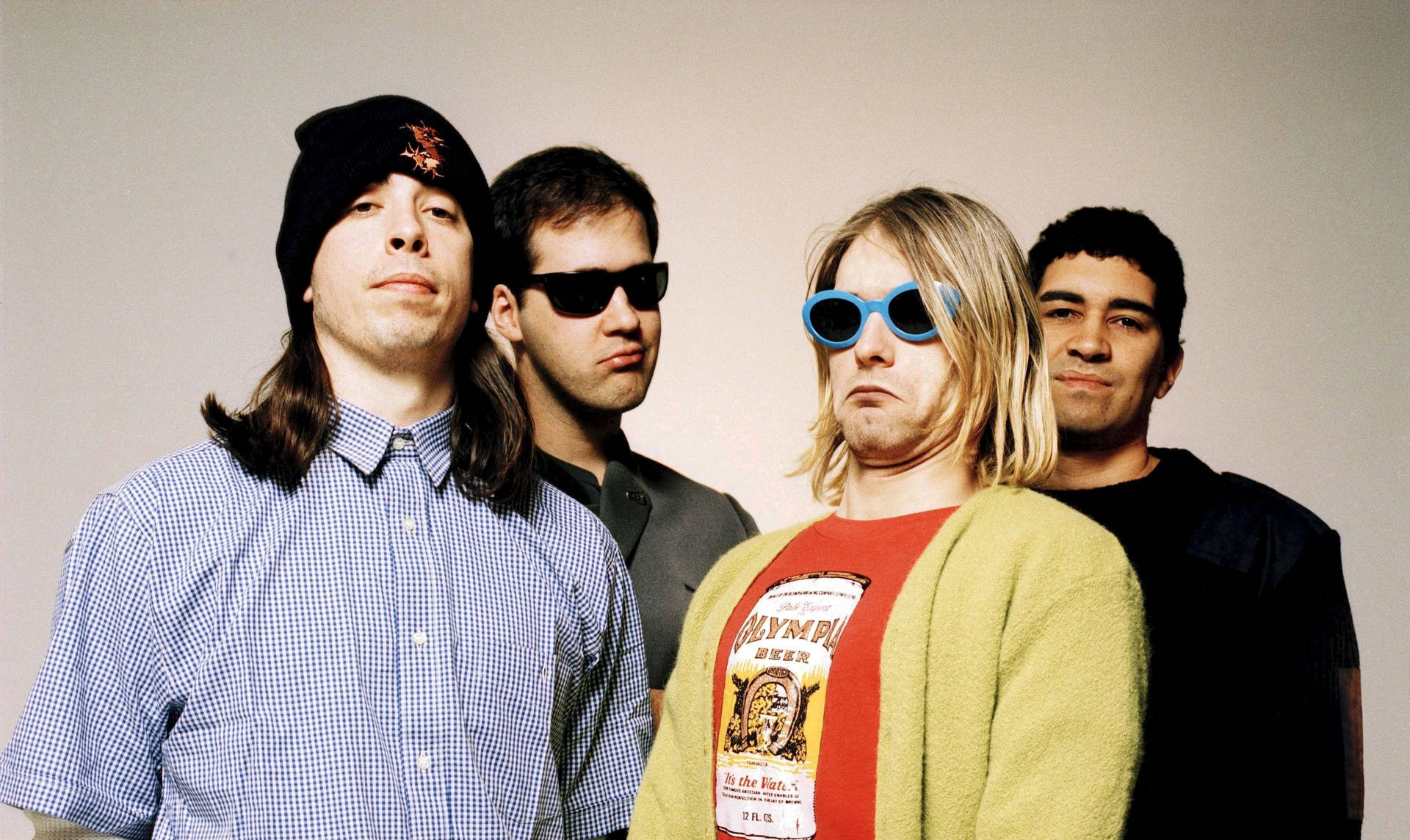 Nirvana 4K Band Group Photo Wallpaper