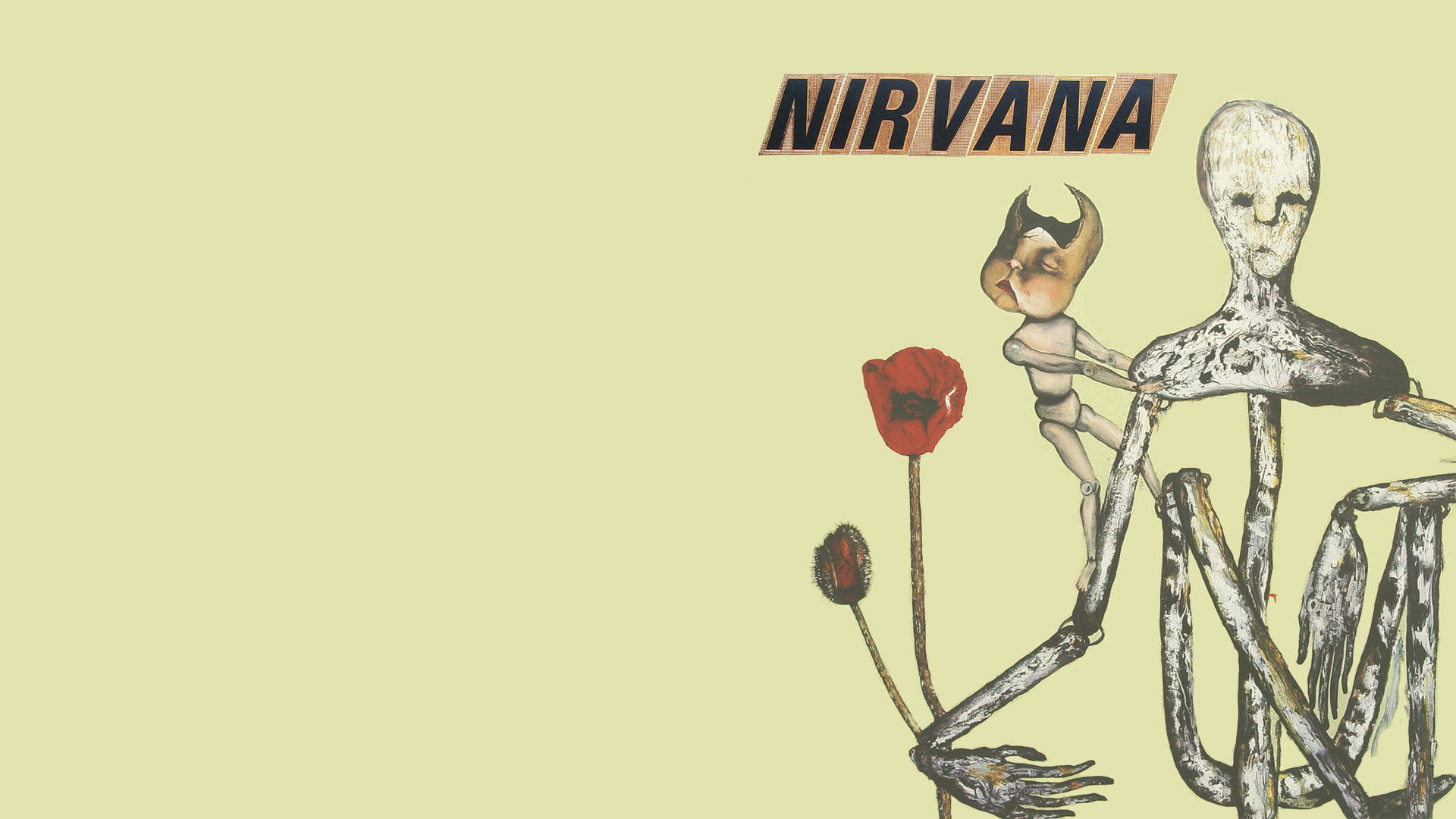 Caption: Powerful Imagery of Nirvana's 4K Insecticide Album Cover Wallpaper