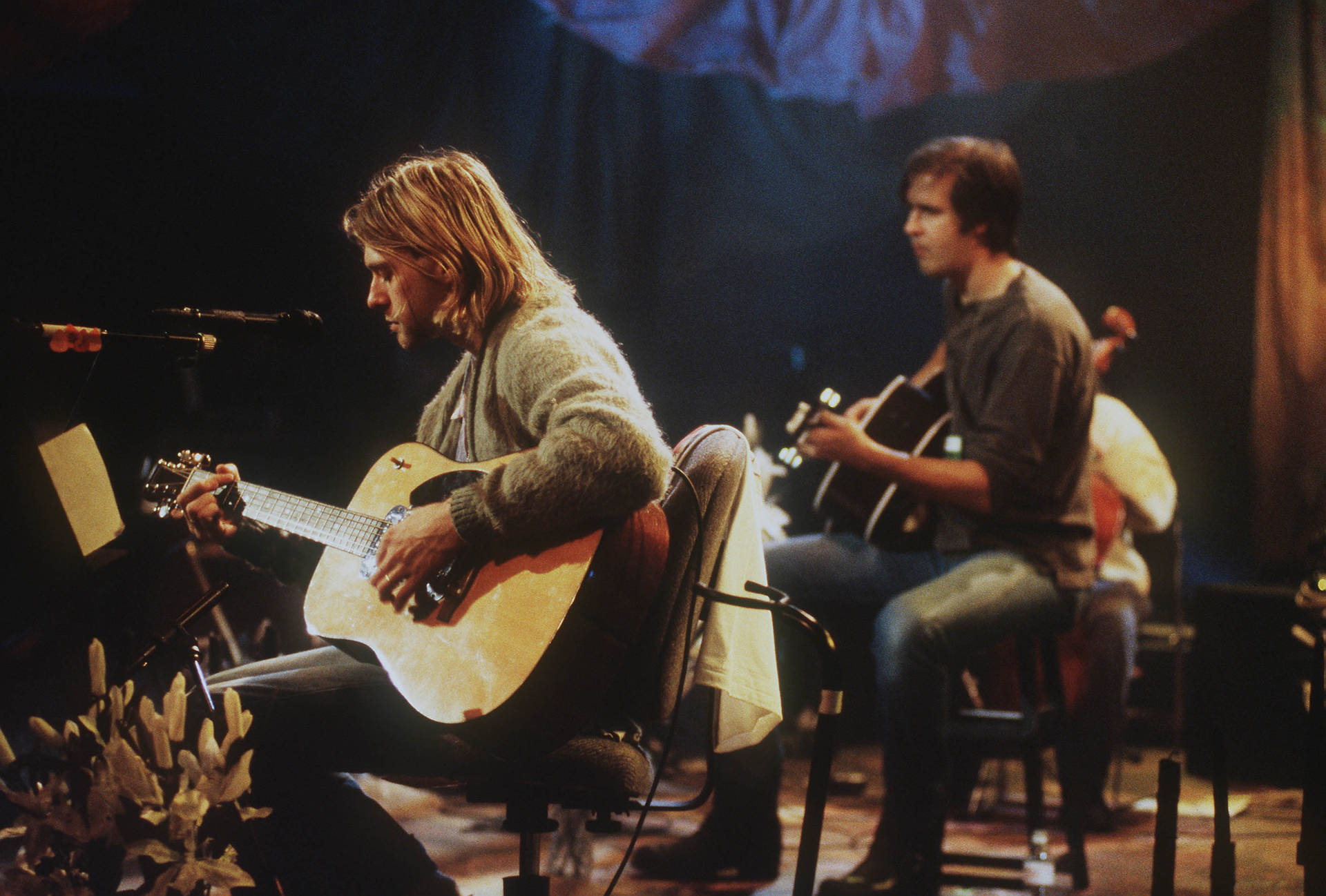 Nirvana 4K MTV Unplugged Wallpaper