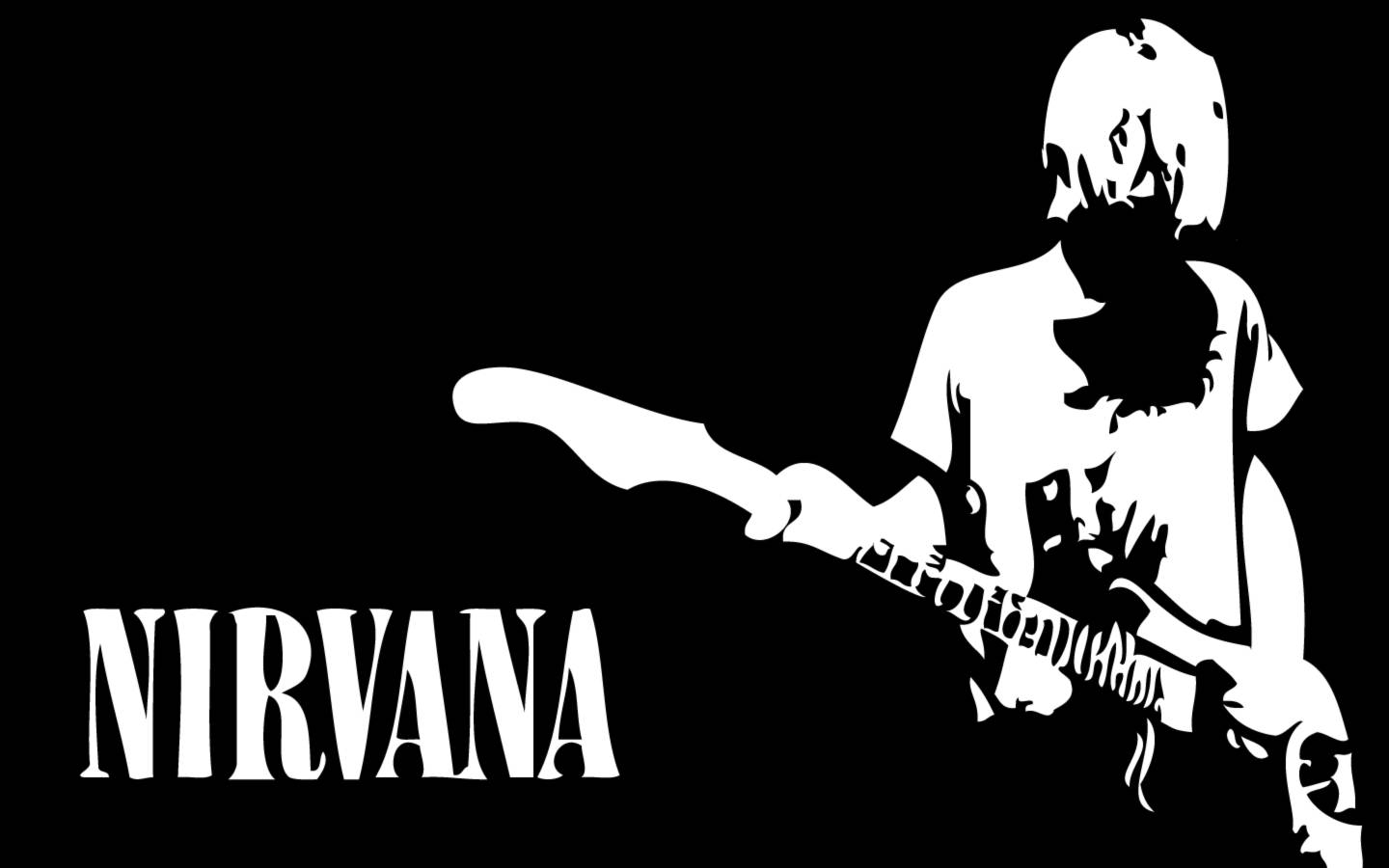 Nirvana Cobain Vektor Kunst Tapet Wallpaper
