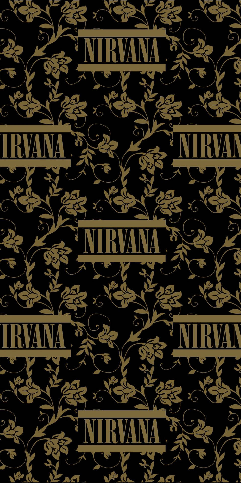 Nirvana Golden Black Wallpaper