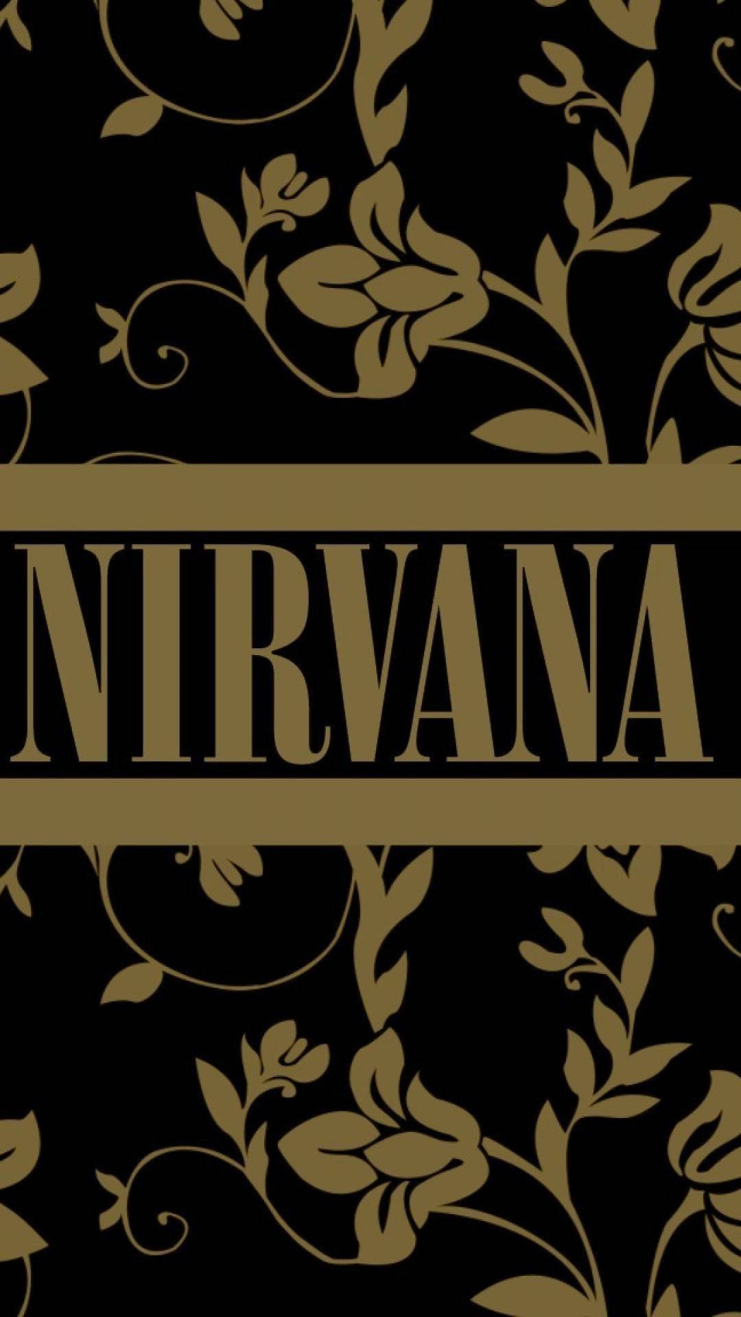 Nirvana With Golden Flower Wallpaper