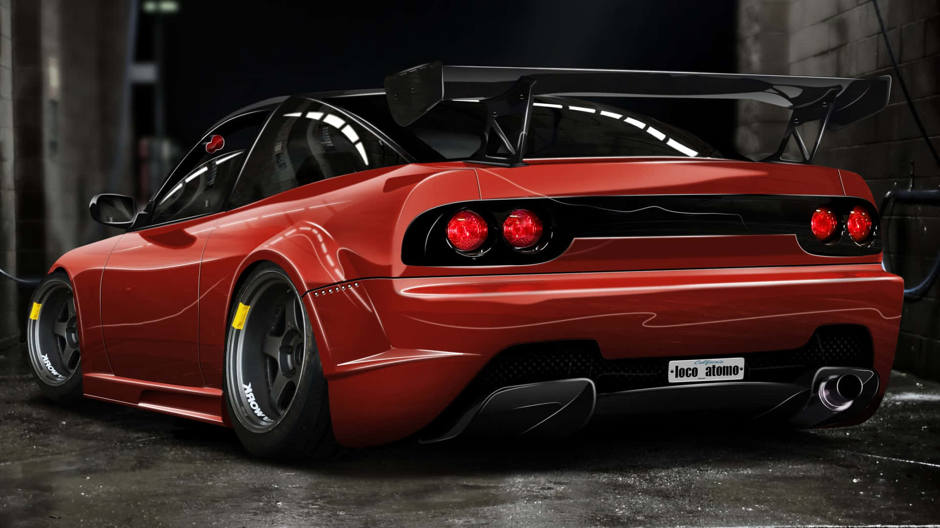 Nissan 180 Sx Red Sports Car Wallpaper