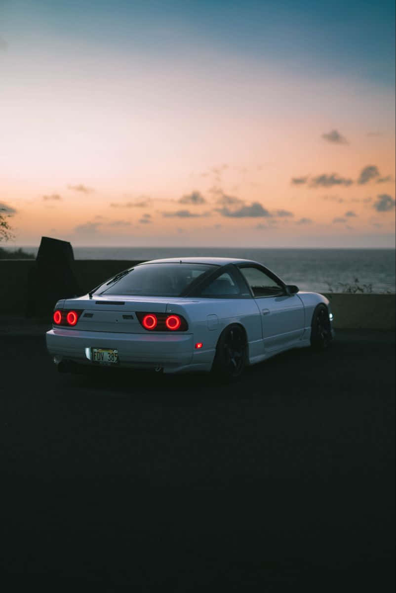 Experience the raw power of the Nissan 180sx Wallpaper