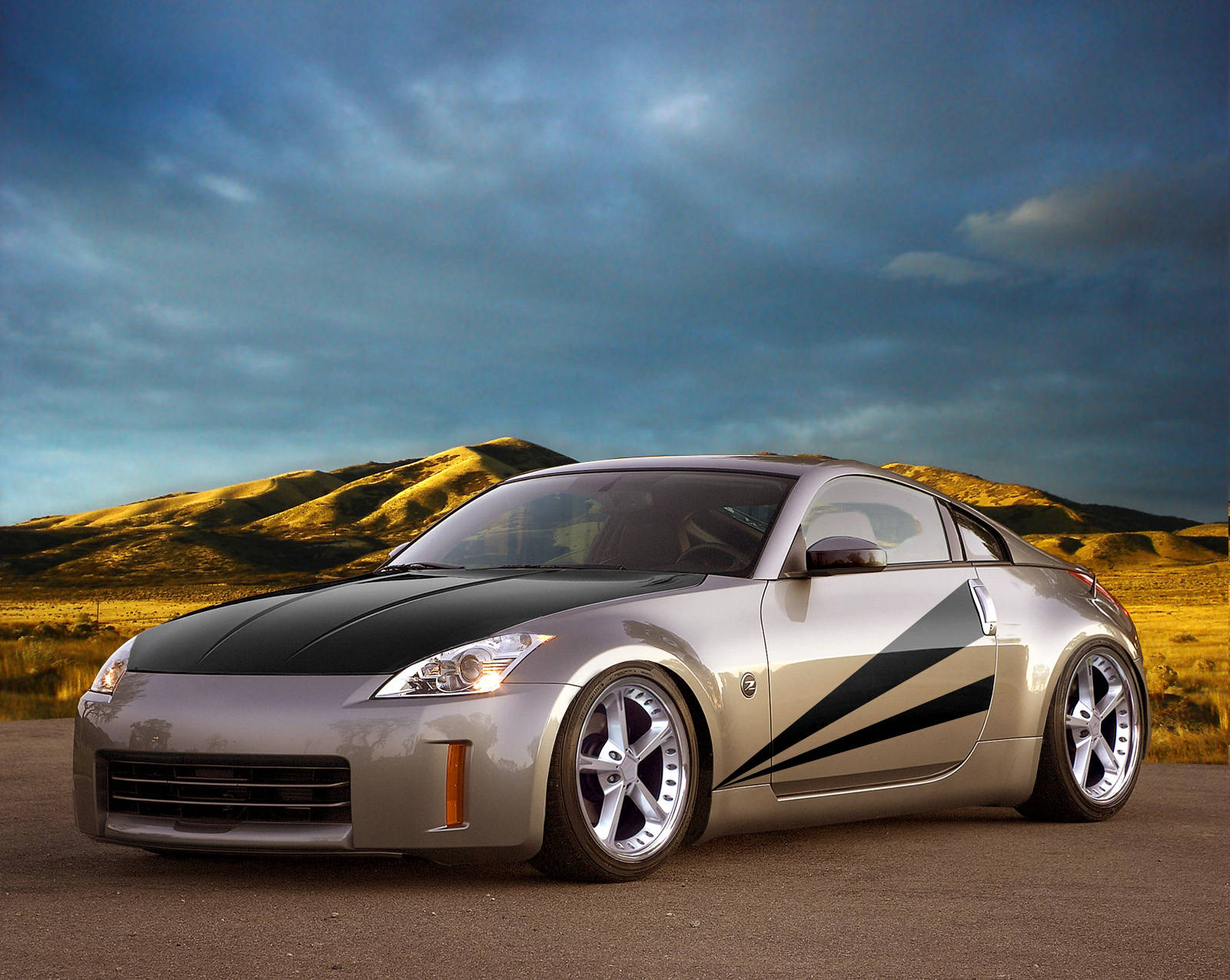 Get the wind in your hair with the sporty Nissan 350z Wallpaper