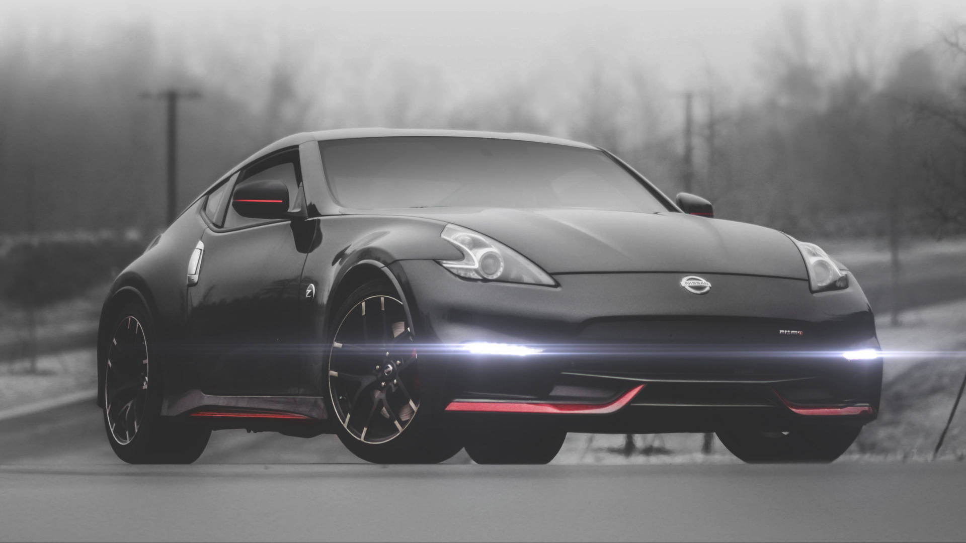 Nissan 370z With Red Accents Wallpaper