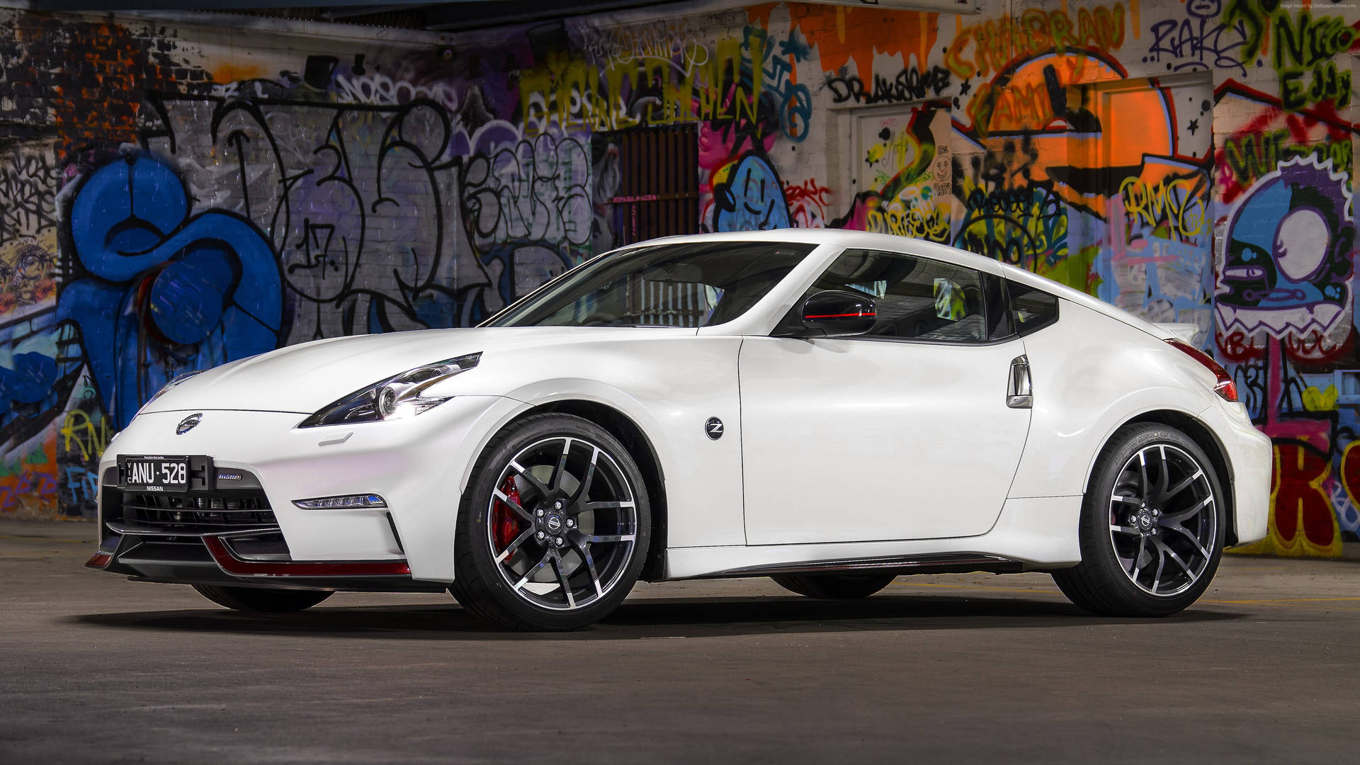 Nissan 370z With Colorful Graffiti Wallpaper