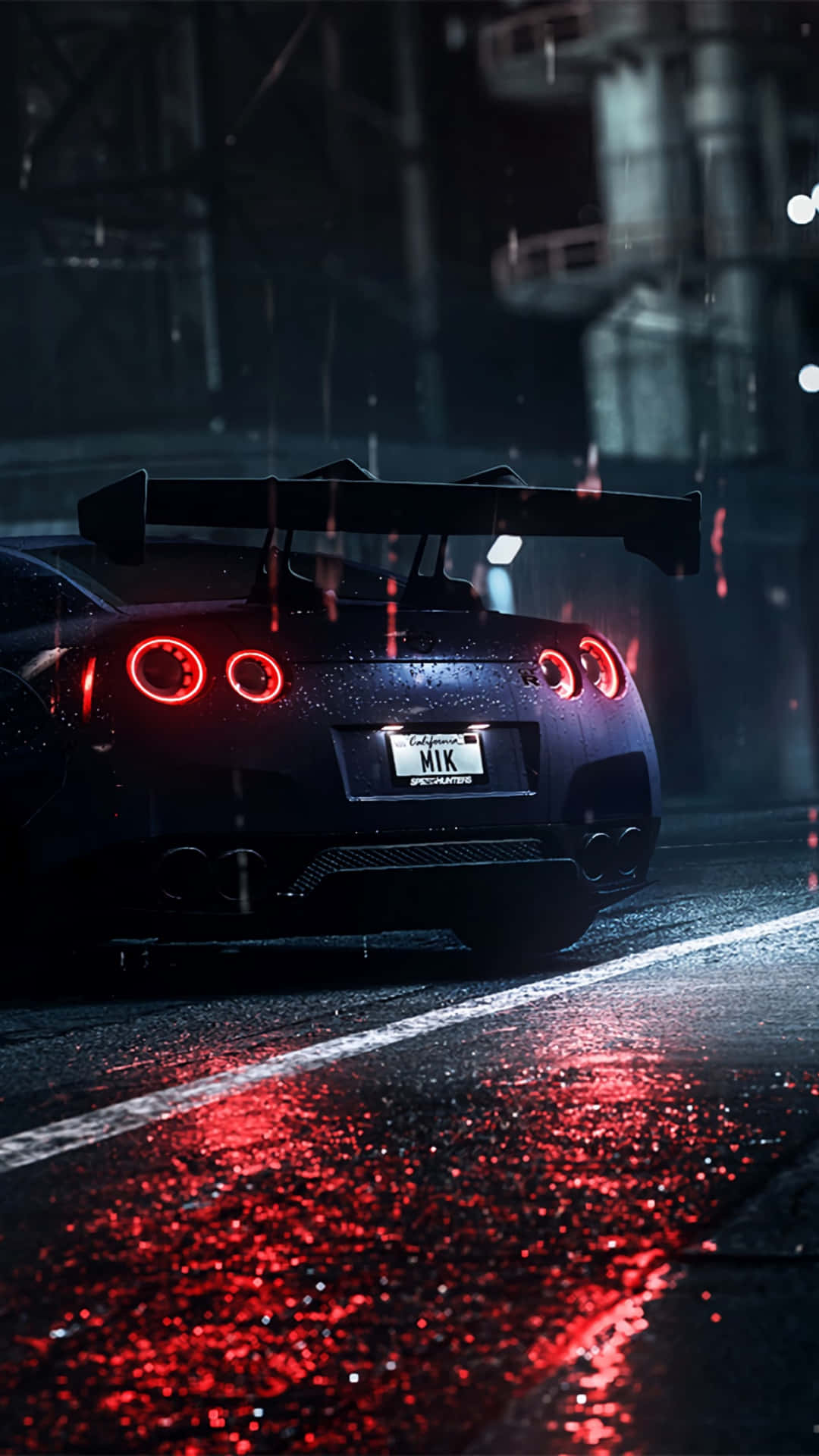 Nissan G T R Rainy Night Drive Wallpaper