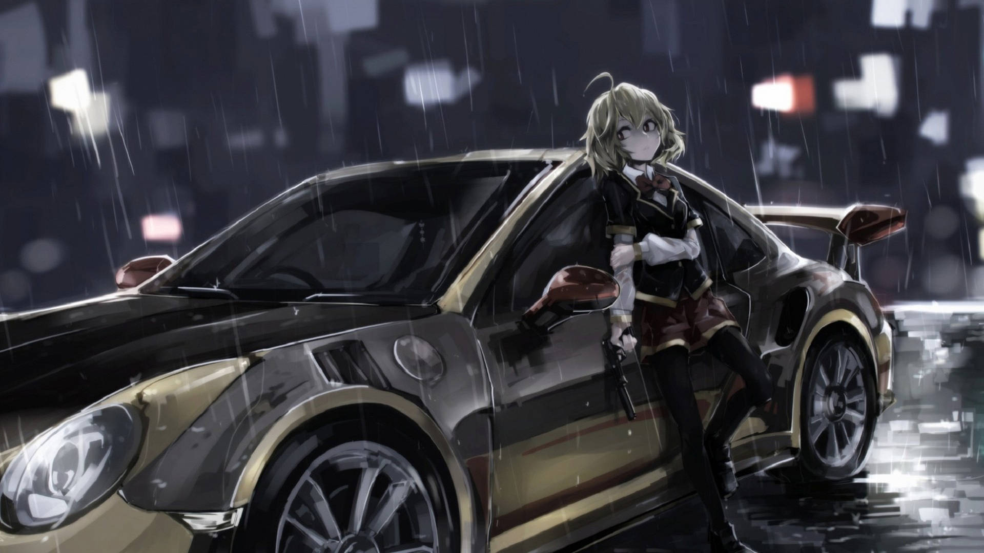 Nissan Gt-r Anime Car Background