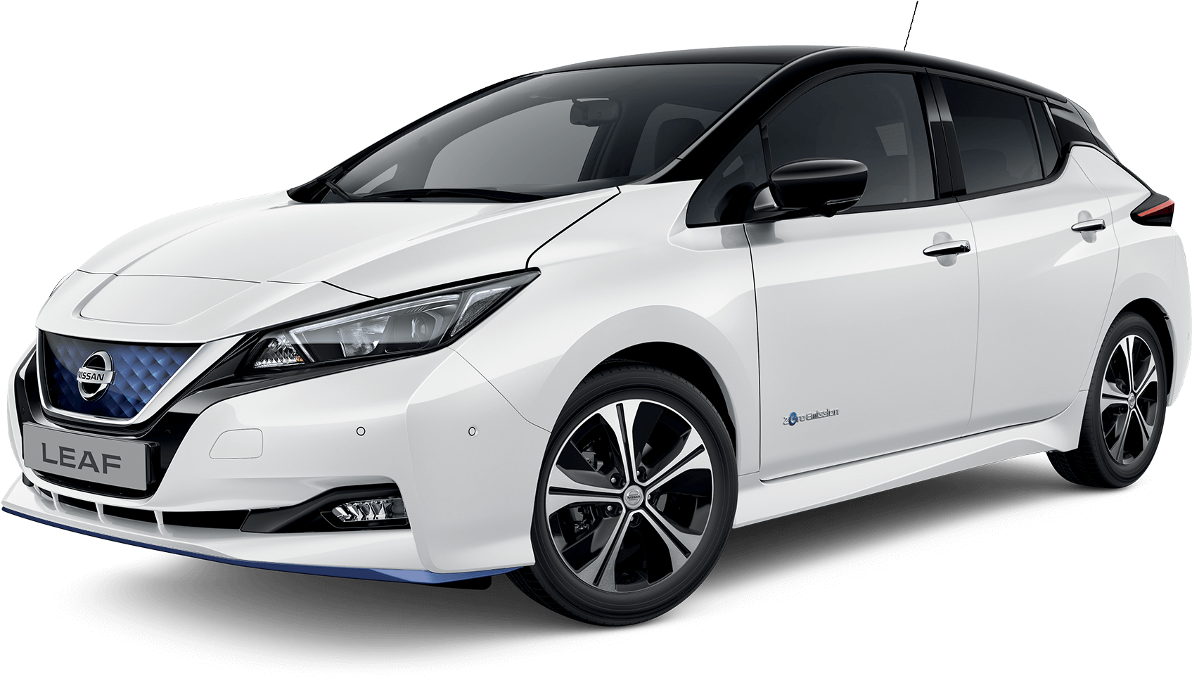 Nissan Leaf Electric Car Profile View PNG