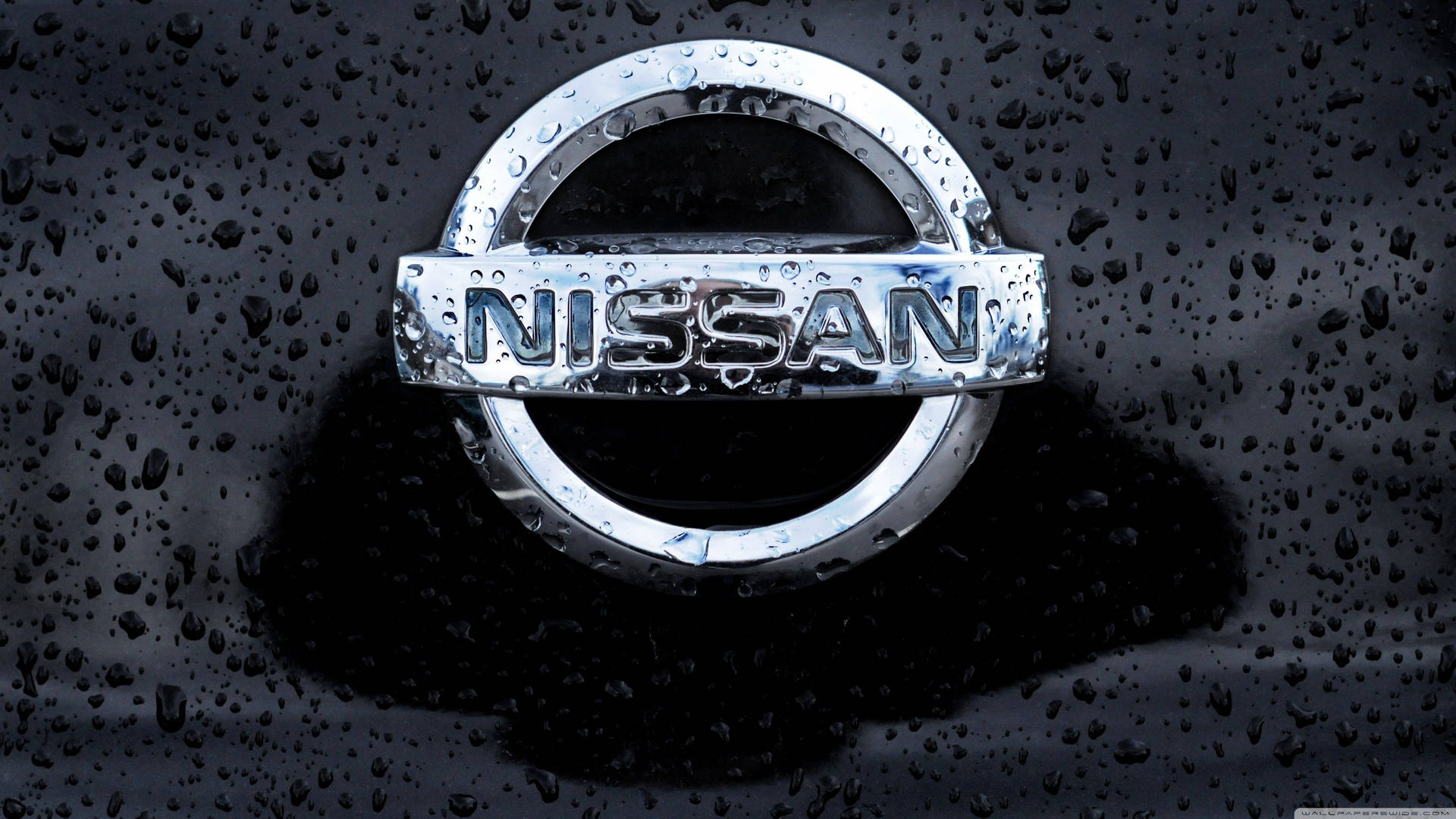 Nissan Logo With Raindrops Wallpaper