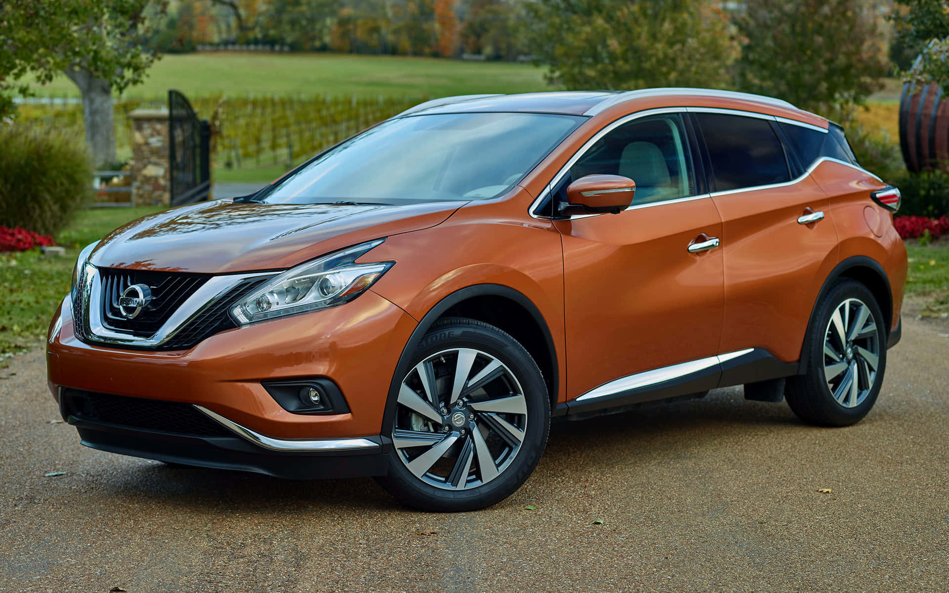 Elegant Nissan Murano on the Road Wallpaper