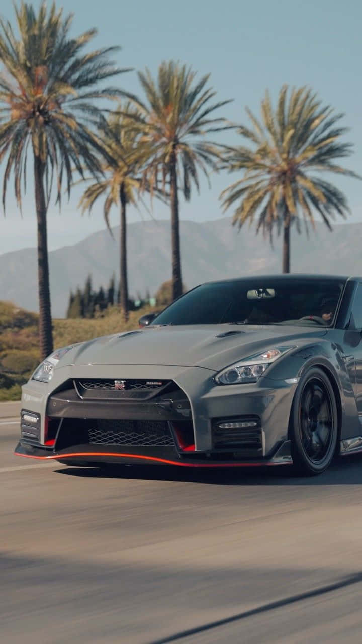 Nissan R35 Gtr With Palm Trees Picture