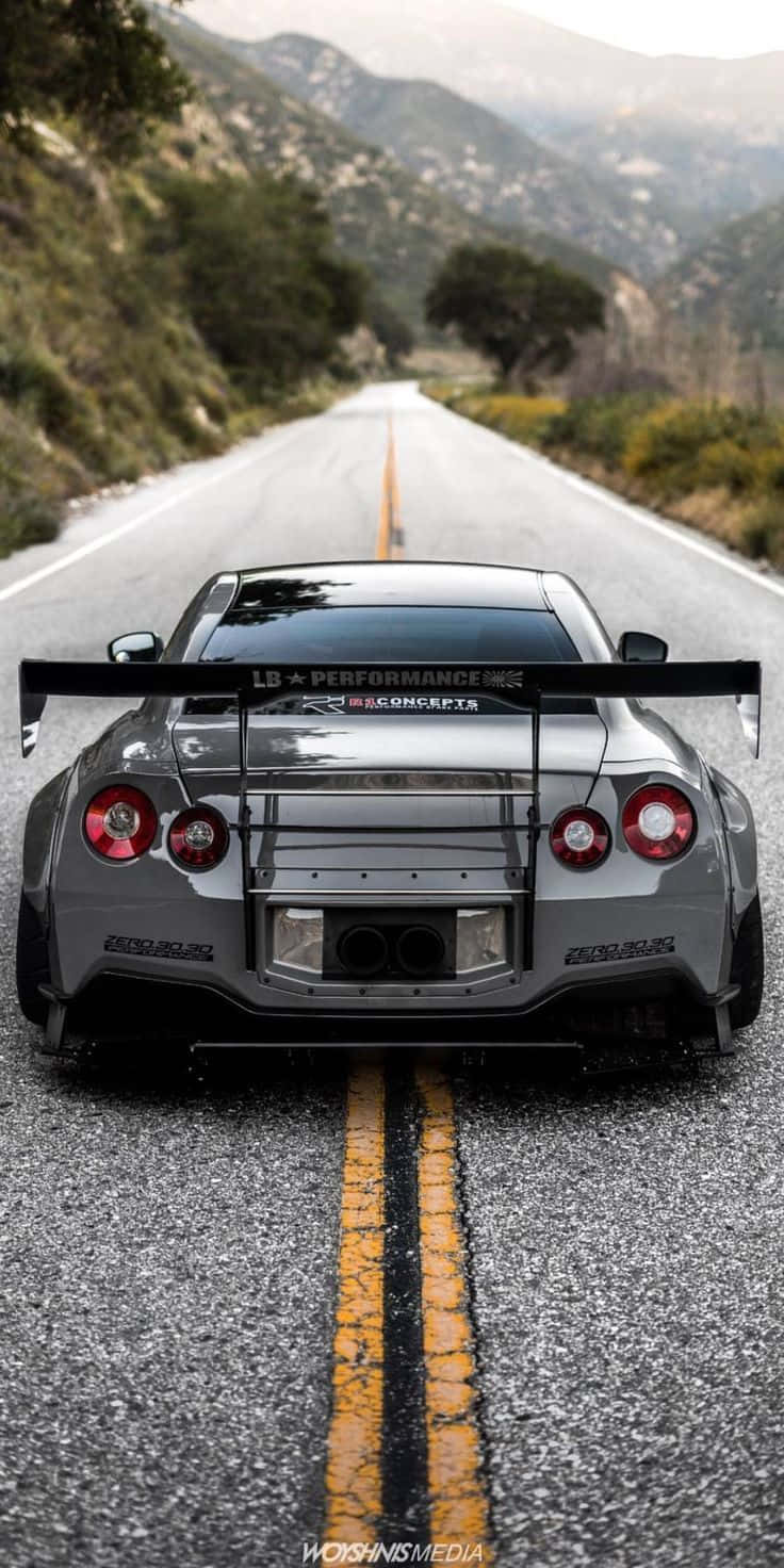 Grey Nissan R35 Gtr On Road Picture