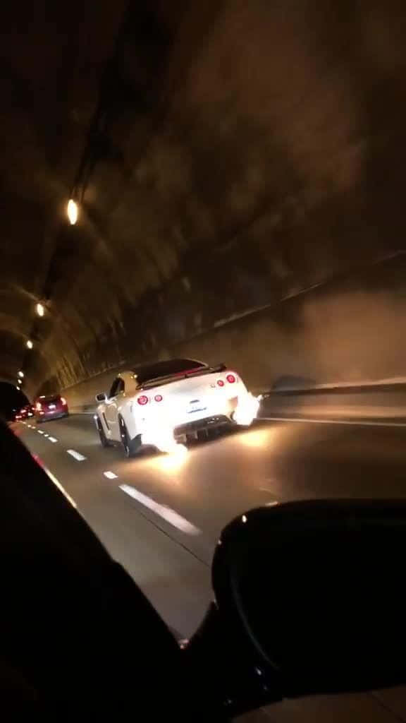 Nissan R35 Gtr On Tunnel Road Picture