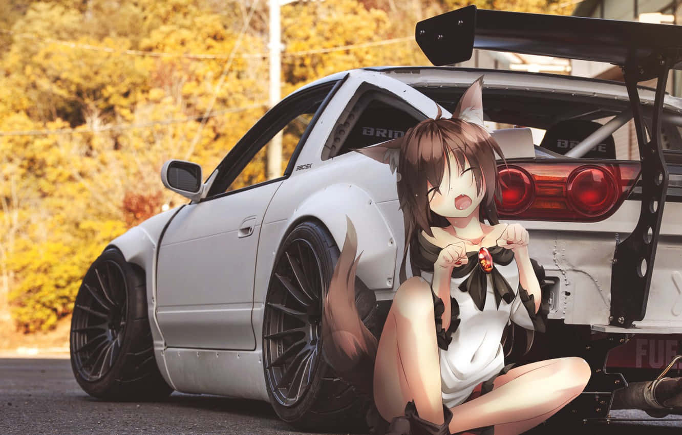 Nissan Silvia Fox Girl JDM Anime Wallpaper