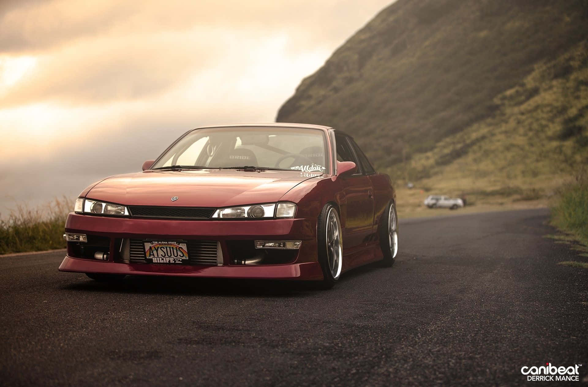 This Nissan Silvia S13 sports car is ready to roar. Wallpaper