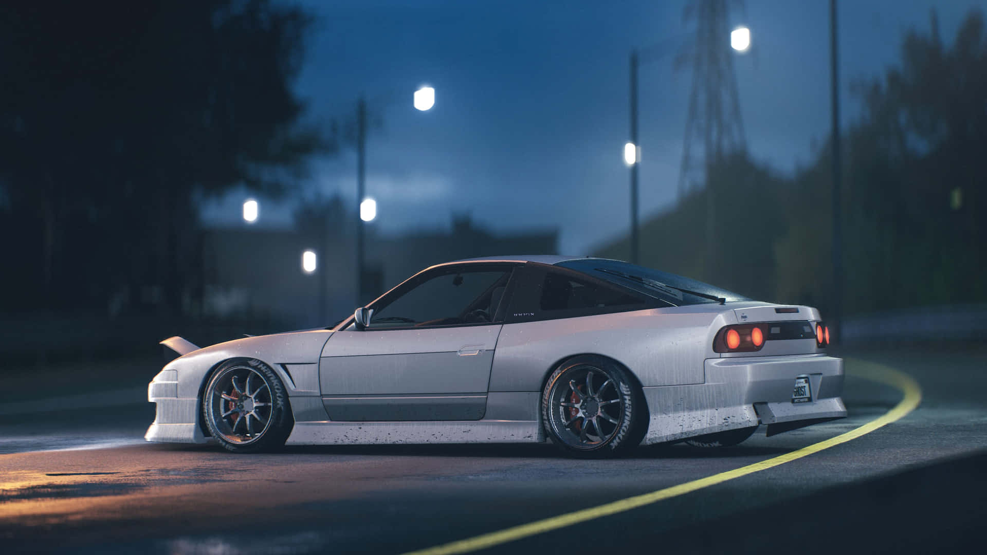 Enjoy the Road in the Striking Nissan Silvia S13 Wallpaper